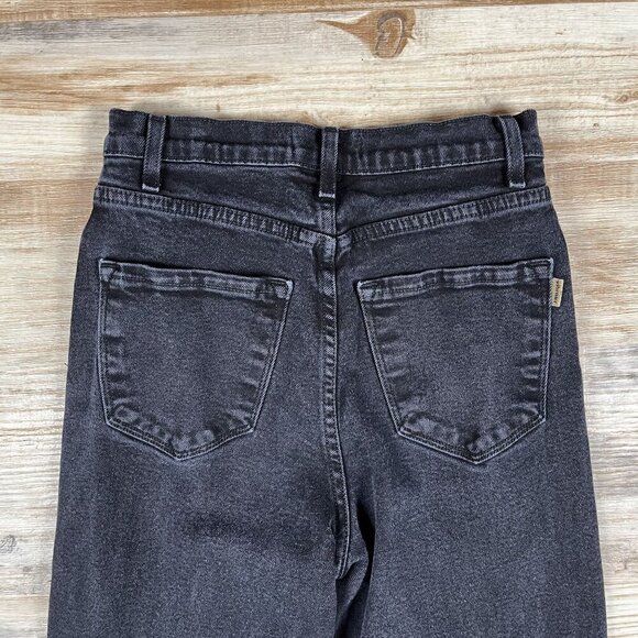 Vibrant M.I.U. Black Distressed Flare Jeans Size 5 or 26 - Picture 7 of 7